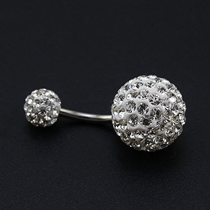 Crystal Ferido Ball Belly Button Ring with Gradual Color Navel Ring for Women/Girl