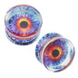 Acrylic Transparent Purple Eyeball Fashion Ear Plugs Tunnel Expander Gauges Piercing