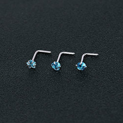 9-12Pcs 20g Stainless Steel Nose Stud Ring Piercing Nose Bone/L Shaped/Nose Screws-Economic Set