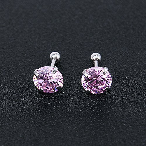 4 Pairs Cubic Zirconia Stud Earrings Tragus Helix Conch Cartilage Piercing Sets -Economic Set