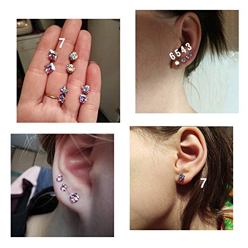 Stainless Steel Cartilage Stud Earrings Helix Tragus Daith - Temu