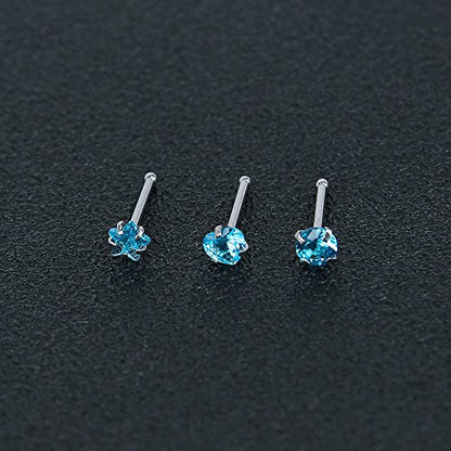 9-12Pcs 20g Stainless Steel Nose Stud Ring Piercing Nose Bone/L Shaped/Nose Screws-Economic Set