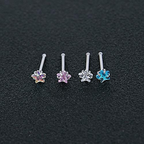 9-12Pcs 20g Stainless Steel Nose Stud Ring Piercing Nose Bone/L Shaped/Nose Screws-Economic Set