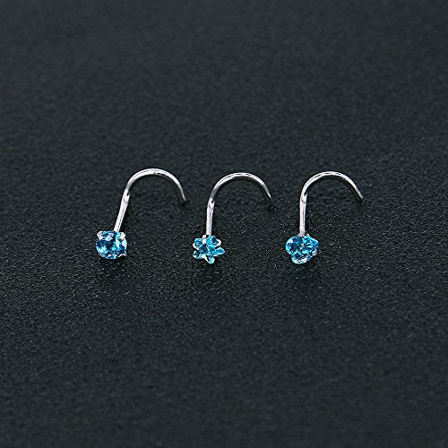 9-12Pcs 20g Stainless Steel Nose Stud Ring Piercing Nose Bone/L Shaped/Nose Screws-Economic Set