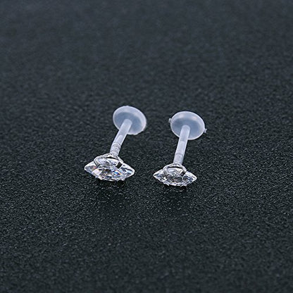 10-12Pcs 16G Bioflex Labret Monroe Lip Ring Helix Tragus Cartilage Piercing Earrings -Economic Set