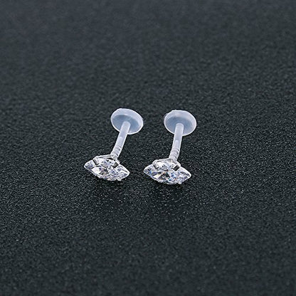 10-12Pcs 16G Bioflex Labret Monroe Lip Ring Helix Tragus Cartilage Piercing Earrings -Economic Set