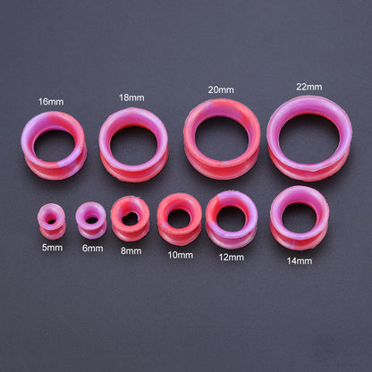 5-22mm-Thin-Silicone-Flexible-Red-Purple-Ear-Tunnels-Double-Flared-Expander-Ear-Stretchers