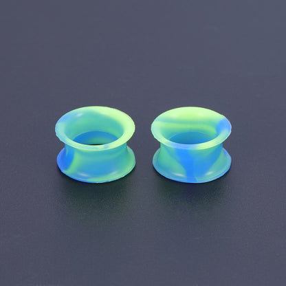 5-22mm-Thin-Silicone-Flexible-Blue-Green-Ear-Tunnels-Double-Flared-Expander-Ear-Gauges