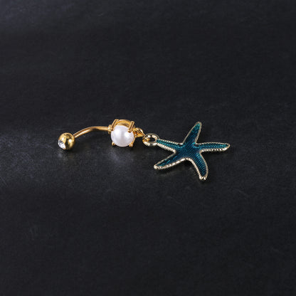 14g-Starfish-Dangle-Belly-Button-Rings-Pearl-Belly-Navel-Piercing-Jewelry