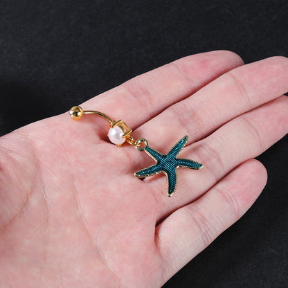 14g-Starfish-Dangle-Belly-Button-Rings-Pearl-Belly-Navel-Piercing-Jewelry