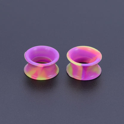 5-22mm-Thin-Silicone-Flexible-Pink-Purple-Yellow-Ear-Tunnels-Double-Flared-Expander-Ear-Gauges