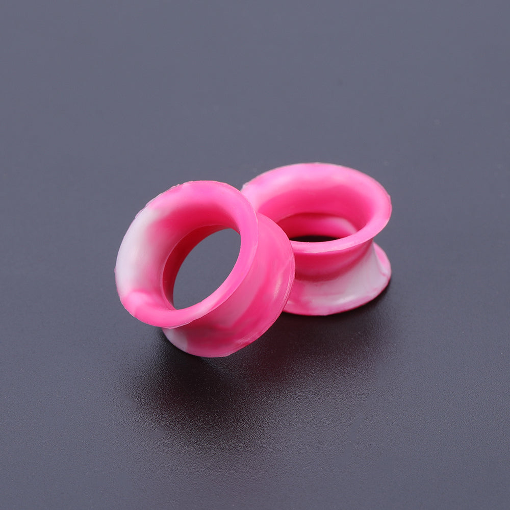 5-22mm-Thin-Silicone-Flexible-Blue-Green-Orange-Ear-Tunnels-Double-Flared-Expander-Ear-plug