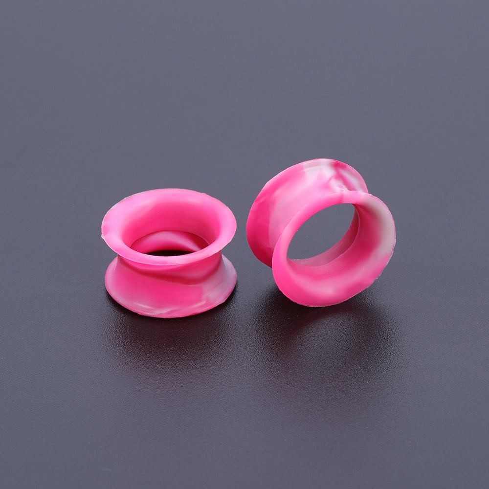 5-22mm-Thin-Silicone-Flexible-Blue-Green-Orange-Ear-Tunnels-Double-Flared-Expander-Ear-Stretchers