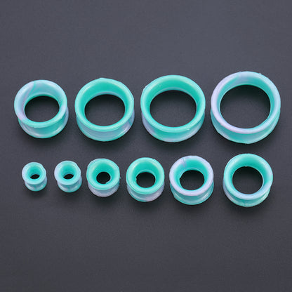 5-22mm-Thin-Silicone-Flexible-Blue-Grey-Green-Ear-Tunnels-Double-Flared-Expander-Ear-Stretchers