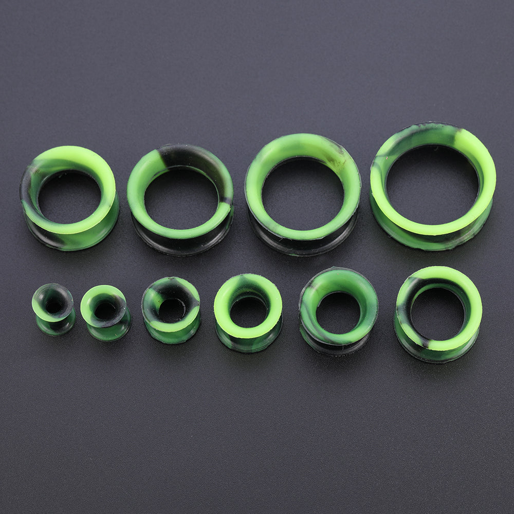 Homxi Body Piercing Jewelry 2Pcs Silicone Ear Tunnels Kit
