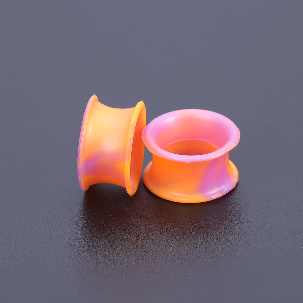 5-22mm-Thin-Silicone-Flexible-Light-Purple-Orange-Ear-Tunnels-Double-Flared-Expander-Ear-plug-tunnel