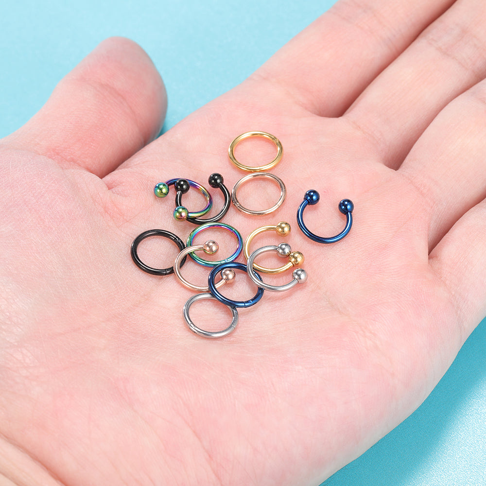 12pcs-lot-16g-horse-shoe-round-septum-rings-6-colors-stainless-steel-helix-cartilage-piercing-economic-set