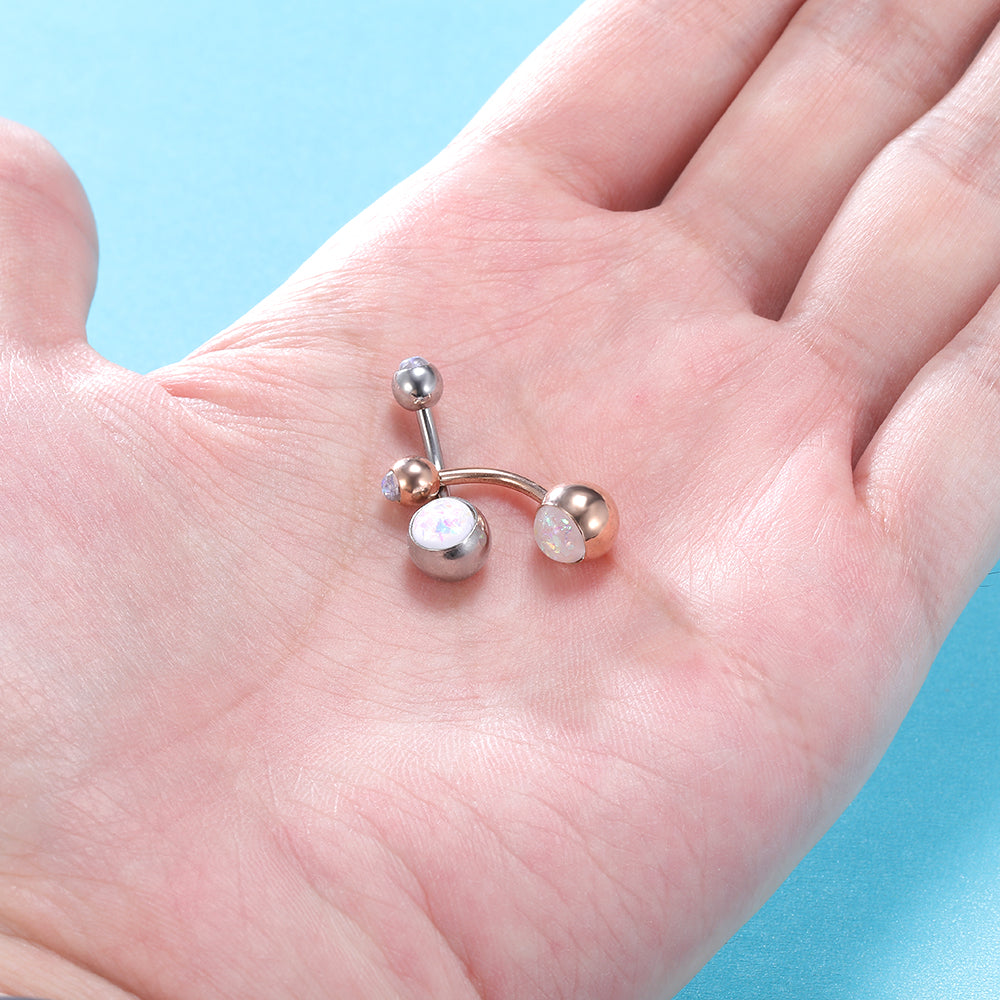 Opal-Belly-rings-Belly-piercing-Navel rings-Rose-gold