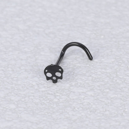 1Pc-20g-Stainless-Steel-Nose-Stud-Piercing-Skull-Shaped-Nose-Screws