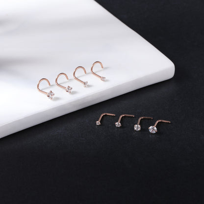 8pcs-set-cz-nose-piercing-l-shaped-screws-rose-gold-nose-rings-economic-set