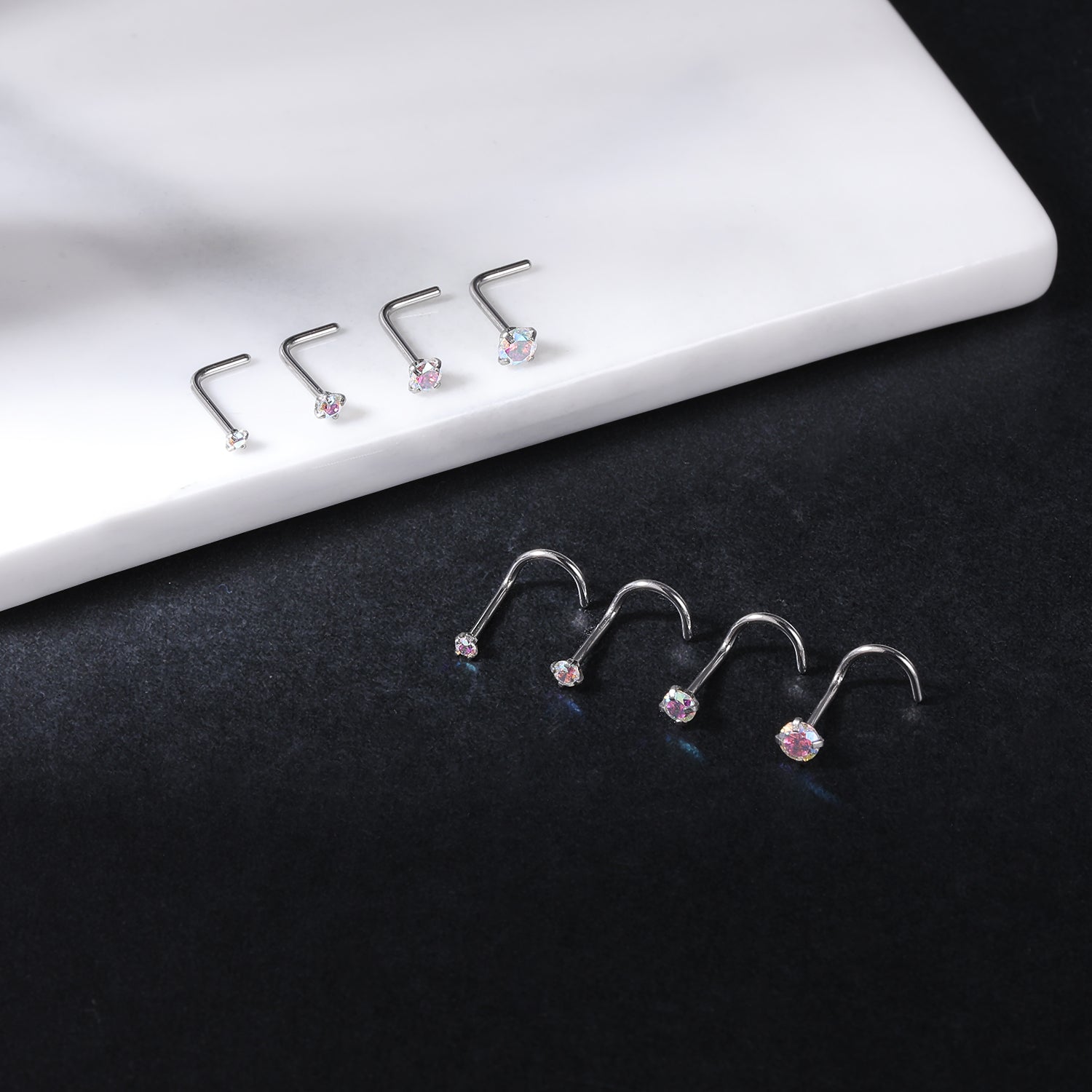 8pcs-set-ab-white-cz-nose-piercing-l-shaped-screws-silver-nose-rings-economic-set