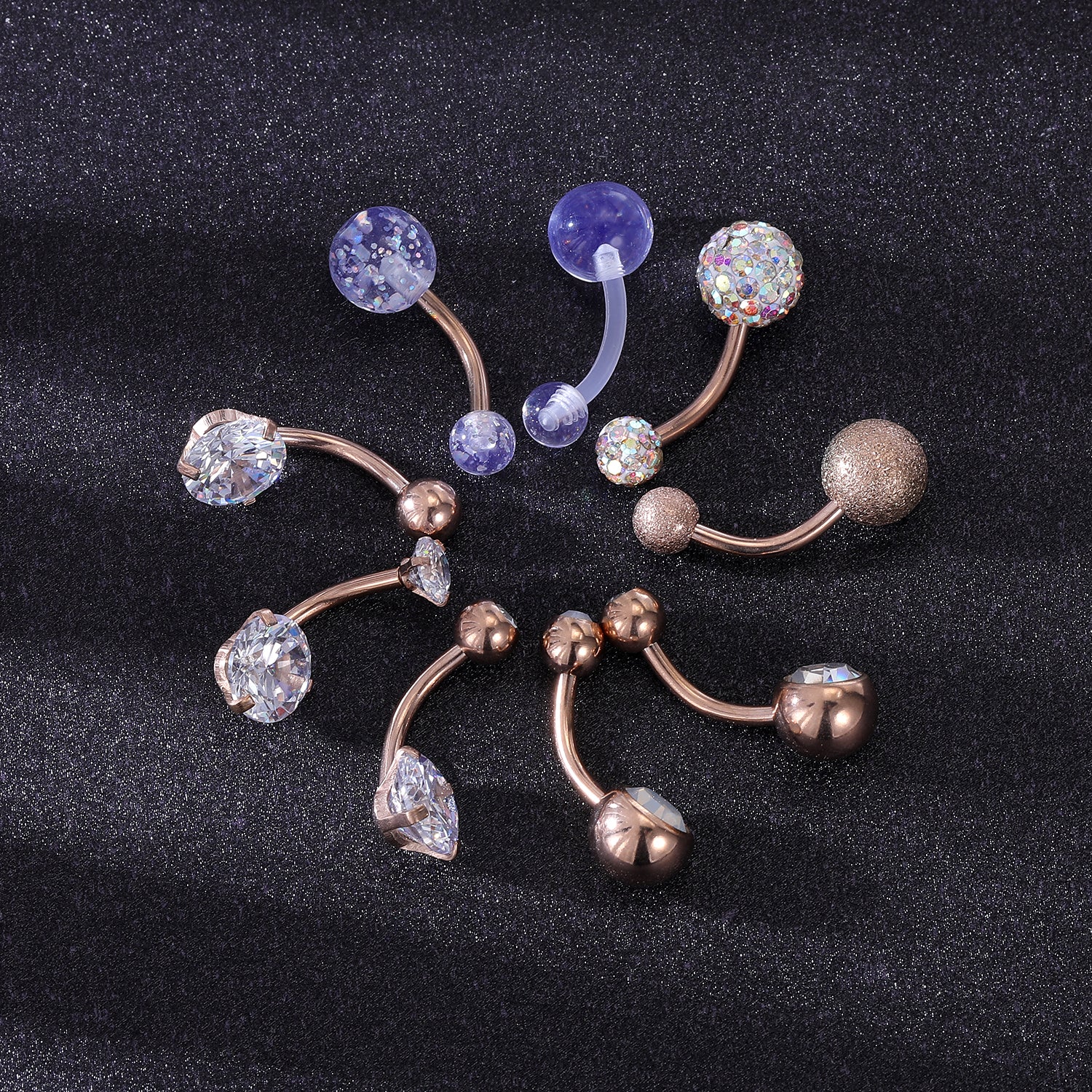 14g-Rose-Gold-Belly-Button-Rings-Crystal-Opal-Navel-Piercing