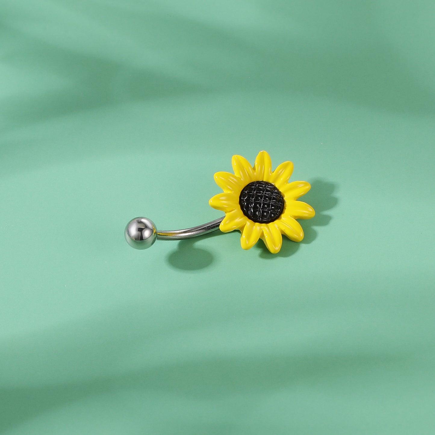 Sunflower-Belly-Piercing-Rings-316-Stainless-Steel-Bar