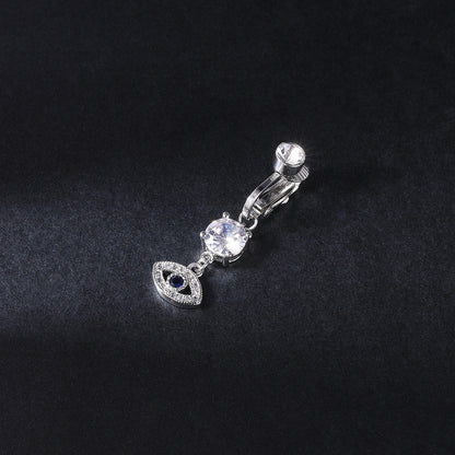 Fake-Silver-Belly-Navel-Clip-Eye-Crystal-Belly-Button-Rings