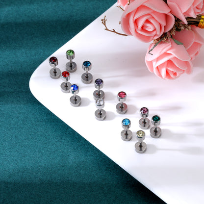 24pcs-set-round-crystal-stud-earring-silver-ear-stud-economic-set