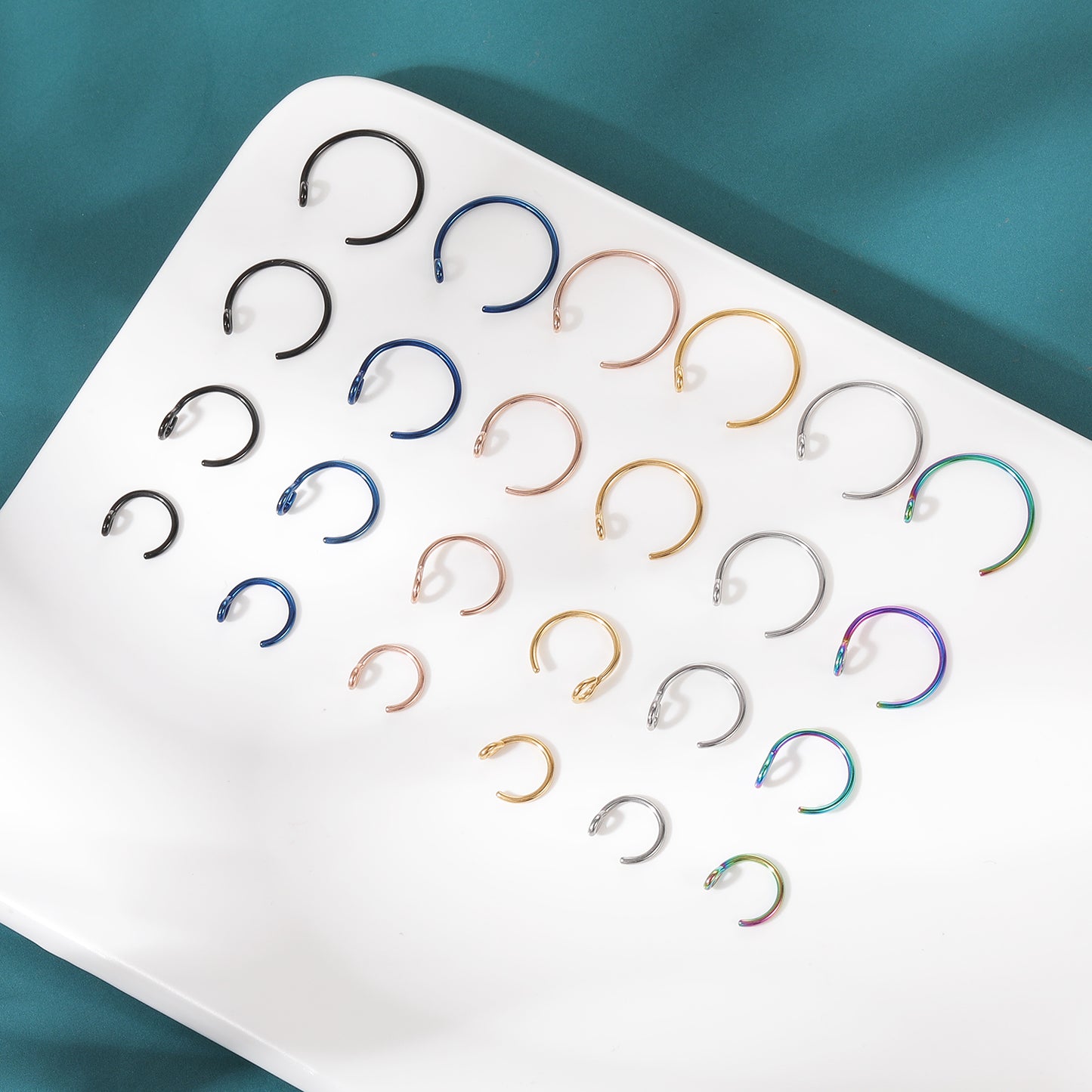 24-pcs-set-c-shape-nose-open-simple-cartilage-helix-piercing