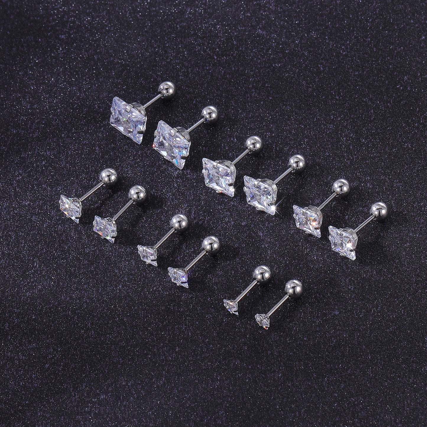 crystal earring studs