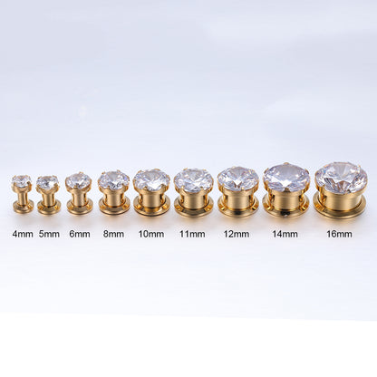 Plugs-and-Tuunels-Gold-Plated-CZ-Crystal-Stainless-Steel-Ear-Gauges-for-Women-Men