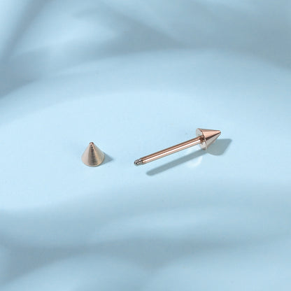 2pcs 14G Simple Nipple Ring Rose Gold Spike Nipple Piercing