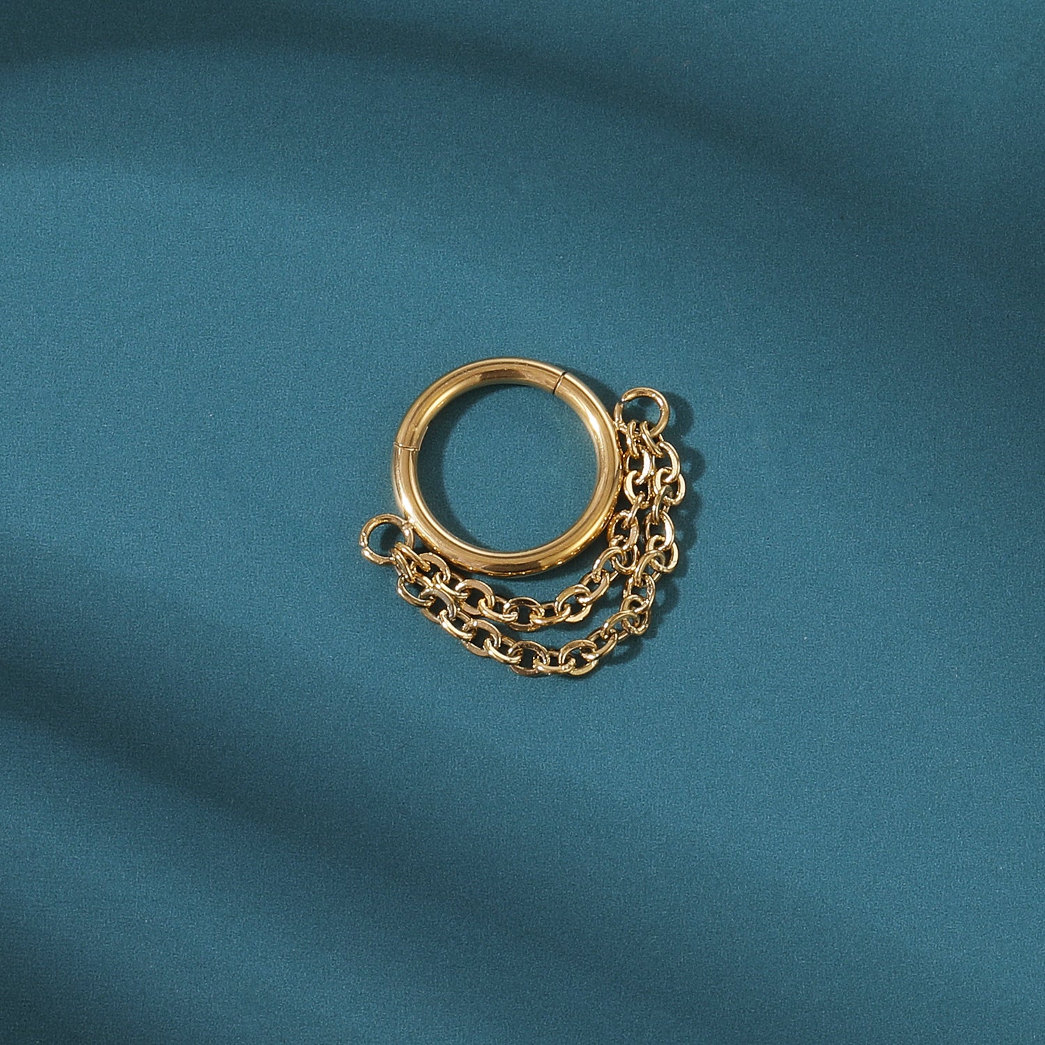 16g-gothic-double-chains-nose-septum-ring-gold-sliver-clicker-stainless-steel-helix-cartilage-piercing