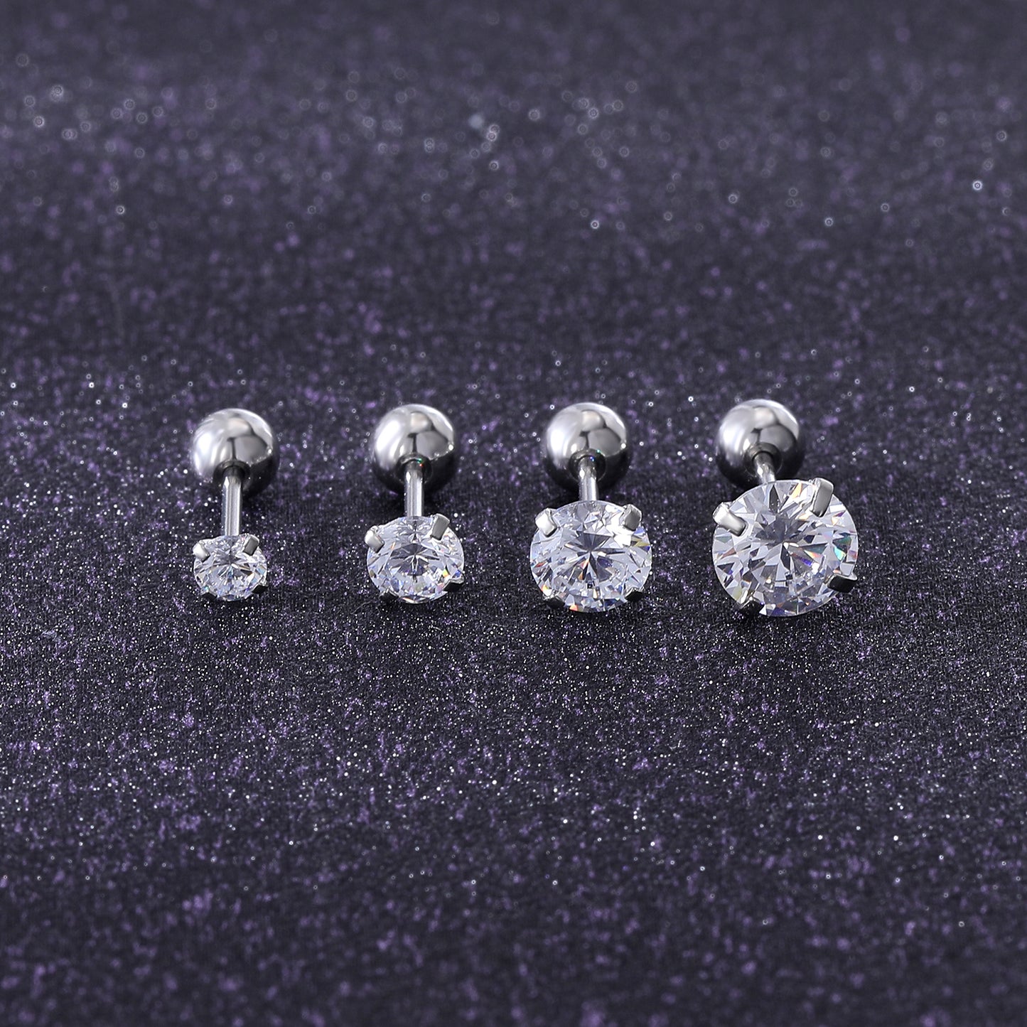 10pcs-set-round-crystal-stud-earring-silver-ear-stud-economic-set