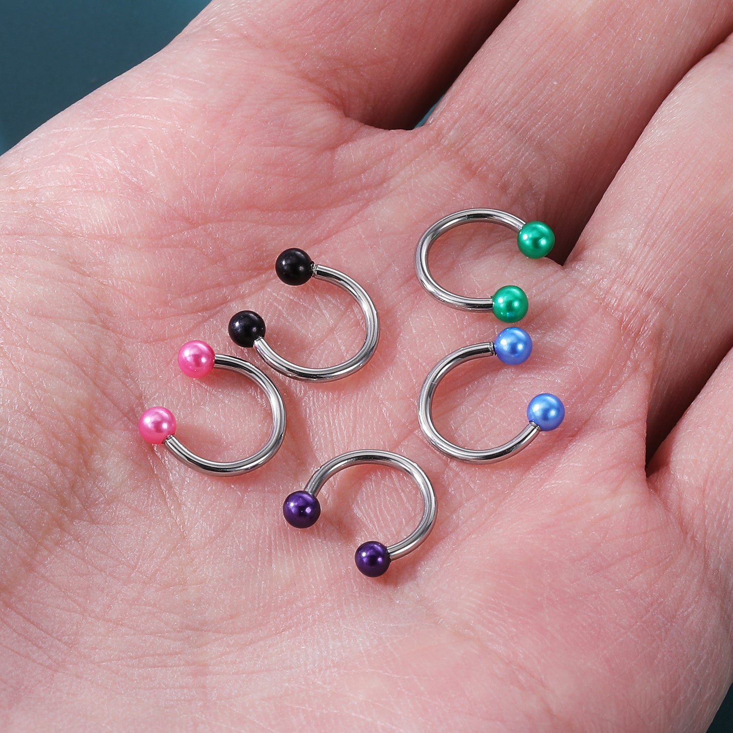 16g-5-colors-acrylic-nose-septum-ring-pearl-horse-shoe-helix-cartilage-piercing