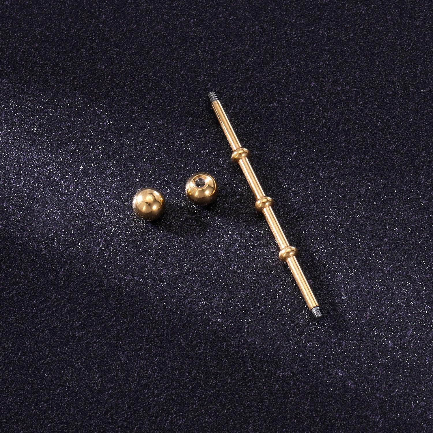 black barbell earrings