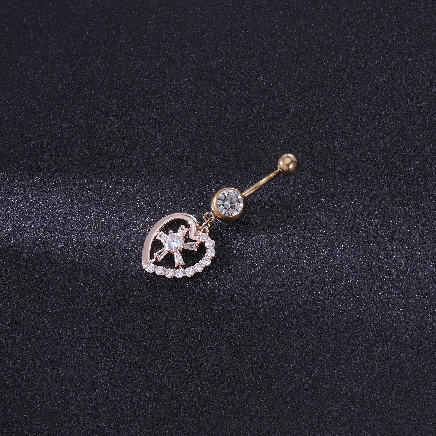 14g-Drop-Dangle-Heart-Flower-Belly-Piercing-Rose-Gold-Crystal-Navel-Piercing-Jewelry