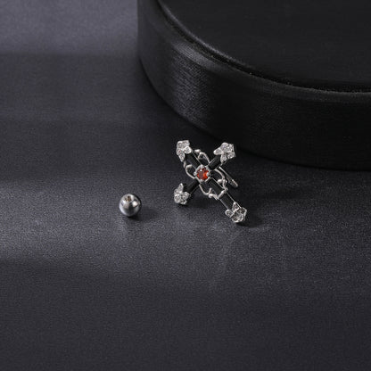 14g-cross-belly-button-rings-alloy-flower-patteren-belly-navel-piercing