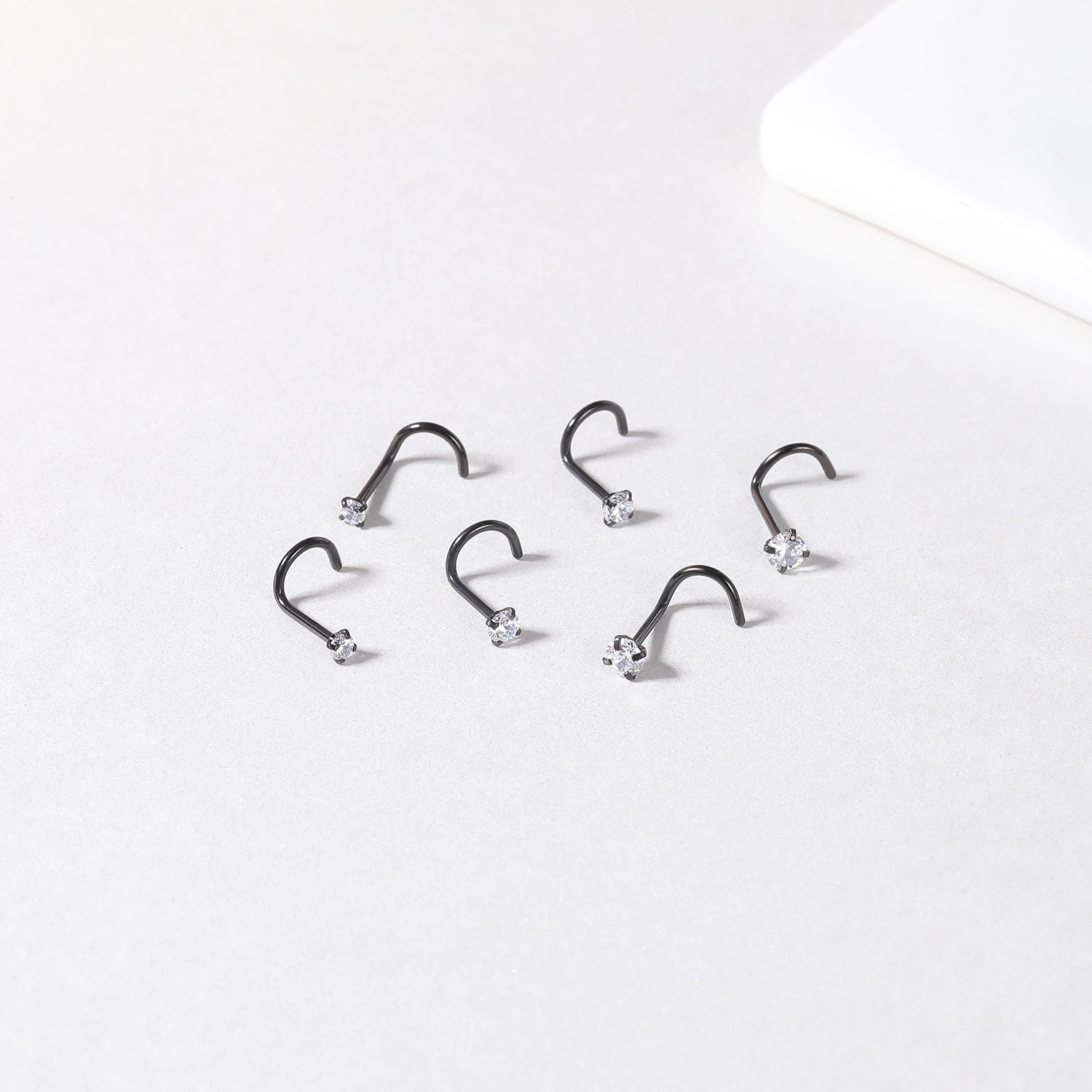 6pcs-set-black-nose-stud-rings-crystal-nose-corkscrew-piercing-economic-set