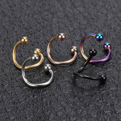 5 Colors 16G Ball Lip Piercing Eyebrow Piercing Stainless Steel Helix Cartilage Piercing