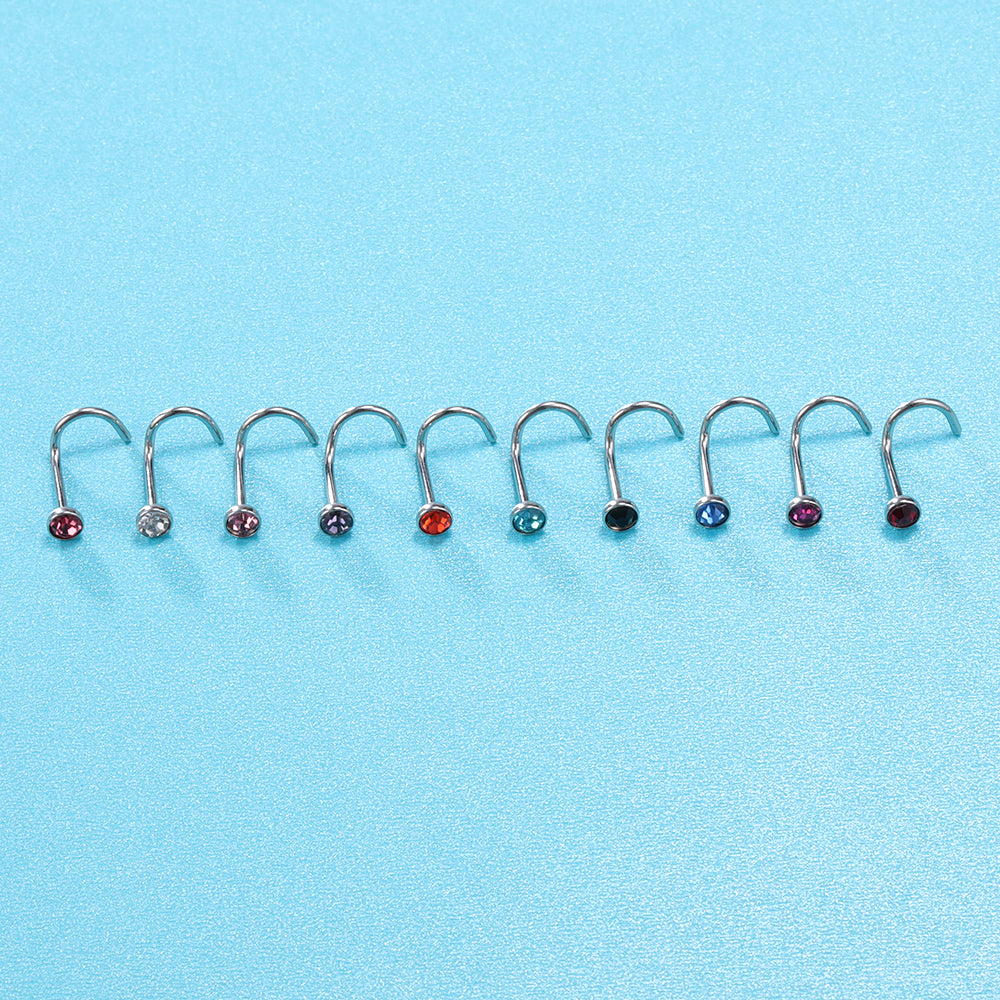 54-Pcs-Set-20g-Stainless-Steel-Nose-Rings-Crystal-Nose-Screw-Piercing-Economic-Set