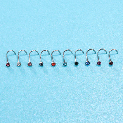 54-Pcs-Set-20g-Stainless-Steel-Nose-Rings-Crystal-Nose-Screw-Piercing-Economic-Set