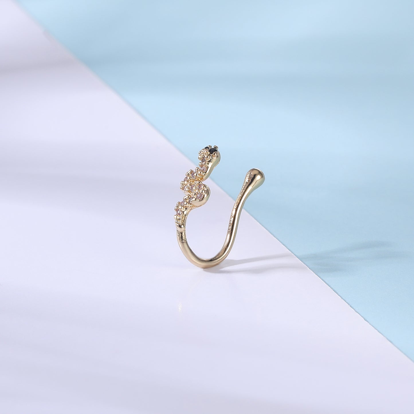 zs-white-zircon-snake-u-shaped-nose-clip-simple-stainless-steel-fake-nose-ring