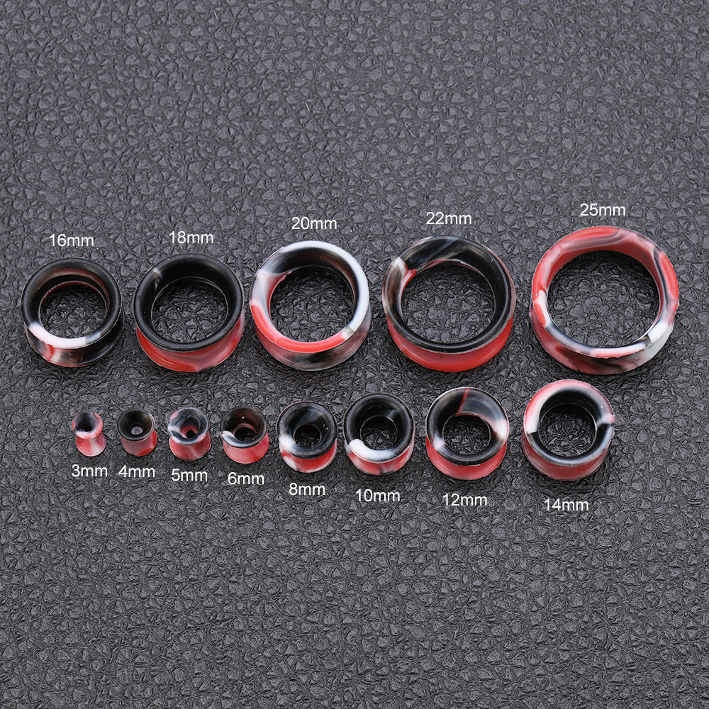 JESMODA 8PCS Thin Silicone Ear Tunnels for Ear Soft Silicone Ear Gauges Set Tunnels Double Flared Expander Flexible Tunnel Ear Sets Stretcher Ear Plugs Earrings 0G 8MM JESMODA 8PCS Thin Silicone Ear Tunnels for Ear Soft Silicone Ear Gauges Set Tunnels Double Flared Expander Flexible Tunnel Ear Sets Stretcher Ear Plugs Earrings 0G 8MM