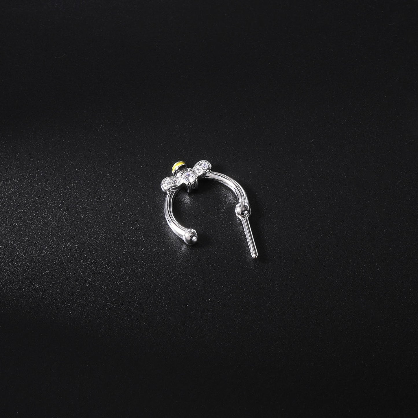 16g-bee-nose-septum-clicker-ring-gold-sliver-color-stainless-steel-helix-cartilage-piercing