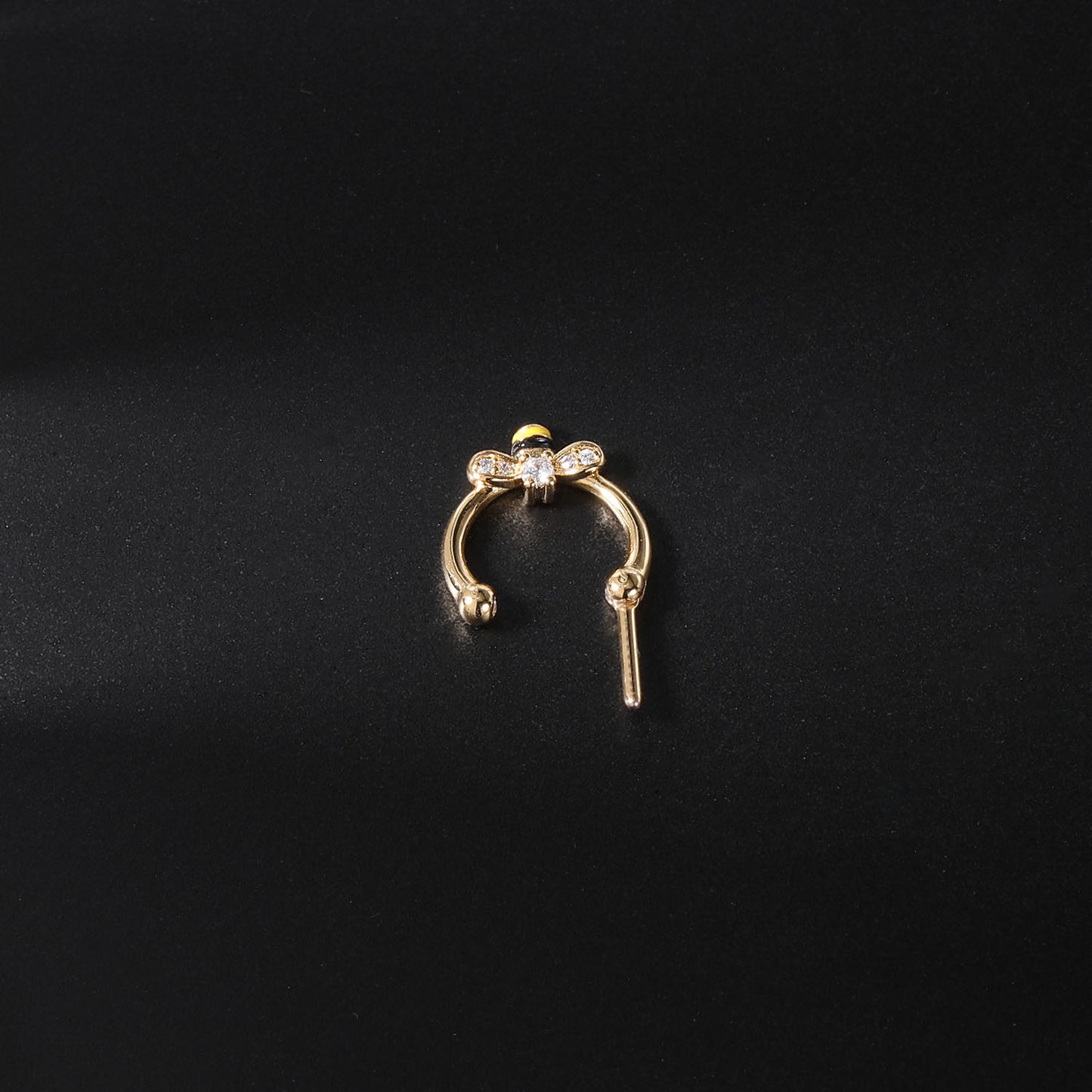 16g-bee-nose-septum-clicker-ring-gold-sliver-color-stainless-steel-helix-cartilage-piercing