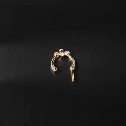 16g-bee-nose-septum-clicker-ring-gold-sliver-color-stainless-steel-helix-cartilage-piercing