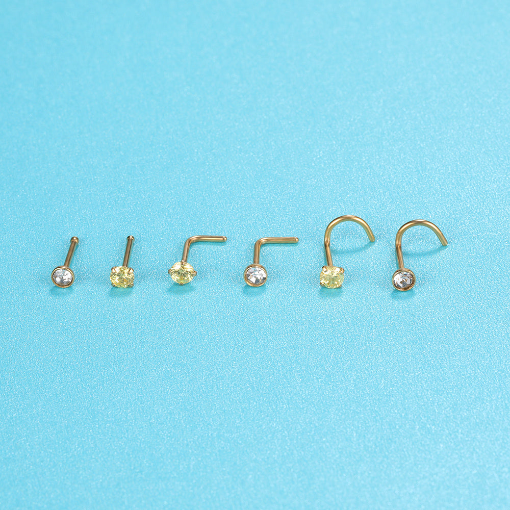 gold nose ring stud