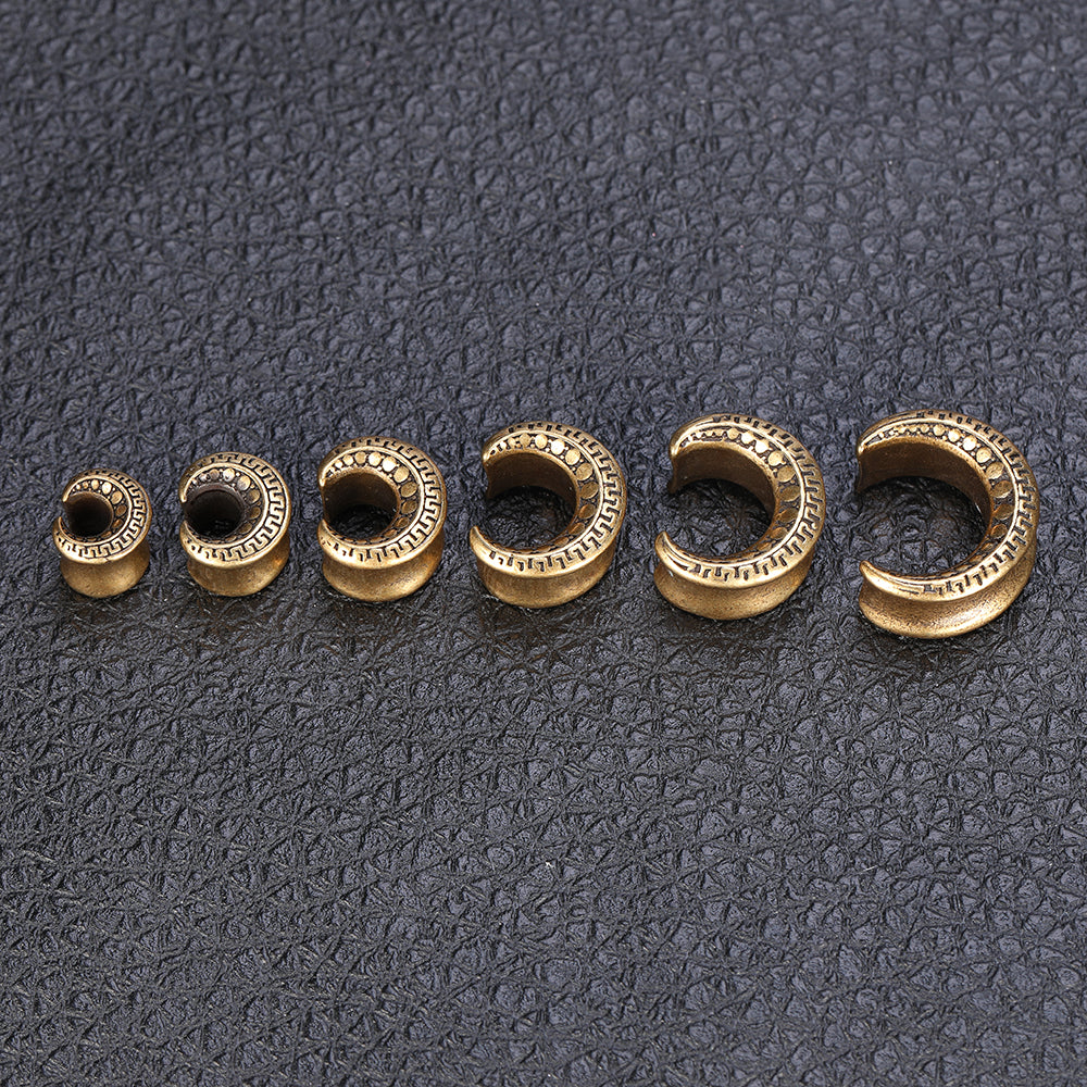 1-Pair-8-19mm-Golden-Semicircle-Ear-Plug-Tunnel-Vintage-Expander-Ear-Plug-Tunnel-Piercings